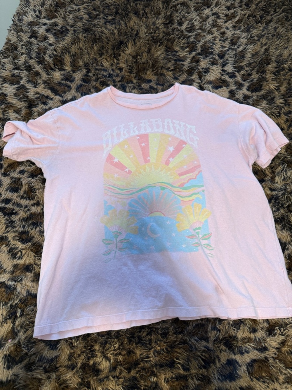 Billabong Pastel Pink Sunrise Graphic Kids Tee